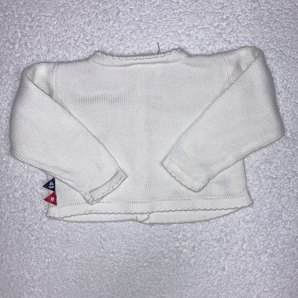 Disney store Winnie the Pooh piglet beach nautical white knit cardigan sweater - Picture 6 of 10